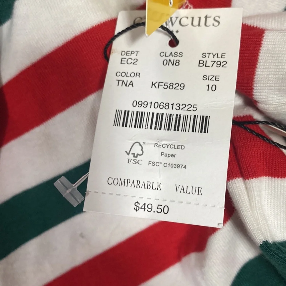 NWT!‎ Crewcuts Striped Pj Set